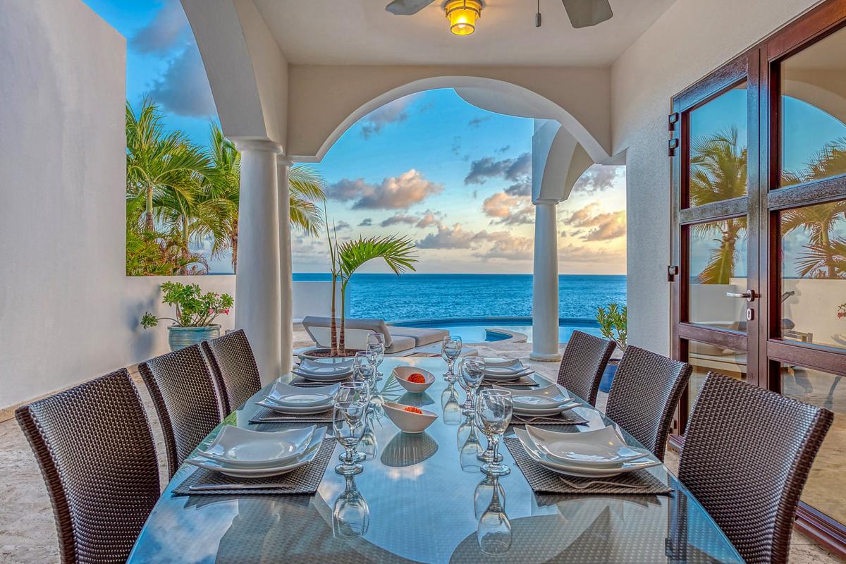 Pool Villa rental St Martin - The outdoor dining